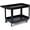 Large (with Brakes), variant on 2-Shelf Large Heavy Duty PP Service Cart 45.7x25.6 Inch, Rolling Utility Cart with 360° Swivel Wheels, 550LBS, Oversize Shelf, Storage Handle, for Warehouse/Garage/Cleaning, Black