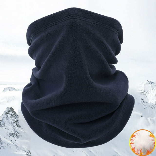 Foulard Bleu Automne et Hiver en Polaire Élastique Chaud, Housse Extérieure Résistante au Froid pour Femmes, Protection Tête et Cou, Cyclisme Prolongé