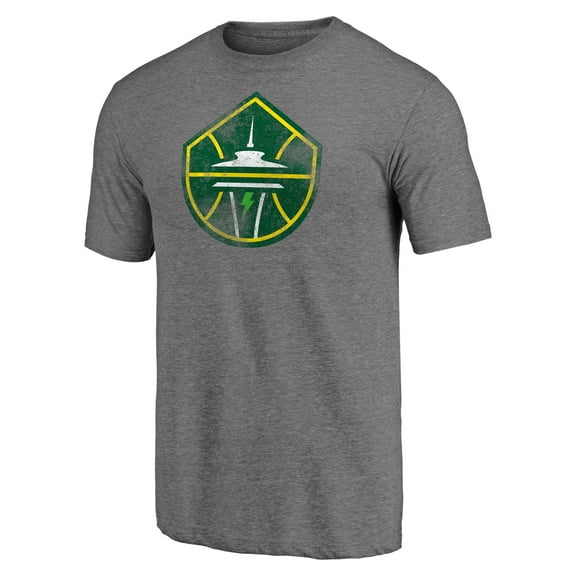 Men's Gray Seattle Storm Distressed Team Tri-Blend T-Shirt
