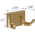thumbnail image 2 of Design House 533307 Crochet Double pour Peignoir Millbridge, Laiton Poli, 2 of 6