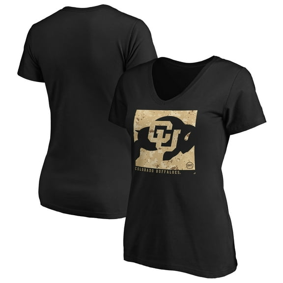 Women's Black Colorado Buffaloes OHT Eagle V-Neck T-Shirt