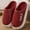 Red, variant on XEOVHV Cotton Slippers,Women's Thermal Slippers Soft And Comfortable Furry Warm Fleece Lined Slippers With Non-slip Grippers, Women's Home Bedroom Slippers