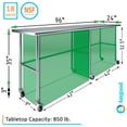 thumbnail image 3 of AmGood 96" Long x 24" Deep Stainless Steel Work Table With Open Base and Wheels | Mobile Metal Table, 3 of 7