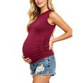 thumbnail image 4 of Women's Maternity Tank Tops Shirts Sleeveless Crew Neck Pregnancy Shirts Clothes, 4 of 6