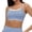 Sky Blue, variant on Womens Double Layered Sports Bra Top 2 in 1 Adjustable Spaghetti Straps Scoop Neck Wireless Padded Workout Yoga Crop Tank Tops Trendy Color-Block Sleeveless Sportwear Dark Gray L