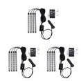 thumbnail image 4 of sweethay Tiras de luces LED para automóviles Interior debajo de la ventana del tablero Lámpara de ambiente Sonido activado Suministros para camiones RV 36smd Feuerzeuganschluss 3piezas sweethay CBP227750, 4 of 6