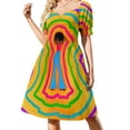 thumbnail image 1 of Vestido de manga corta Groovy Soul Pop Art vestidos de cóctel Ropa femenina Vestido, 1 of 7