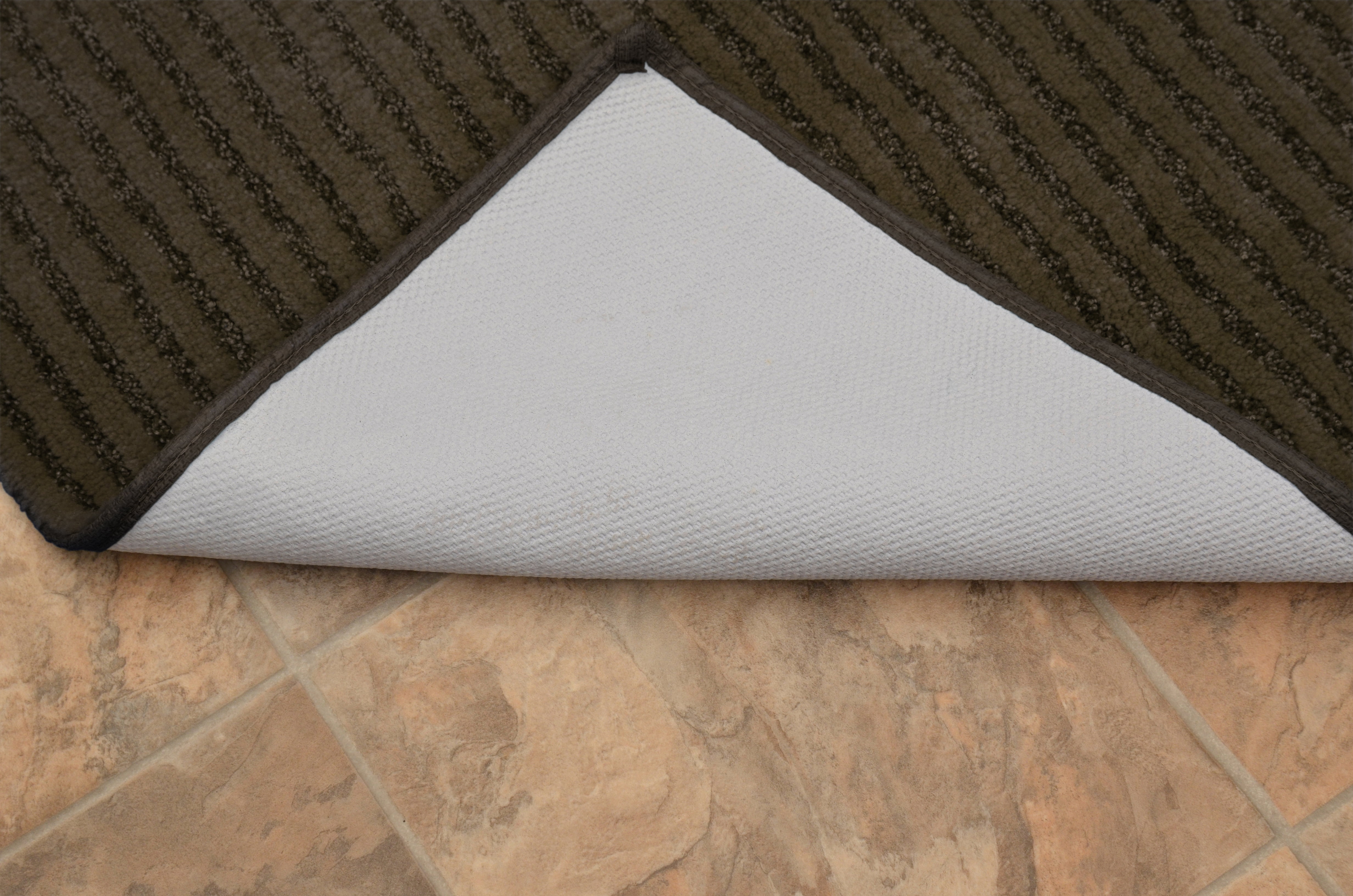 Garland Rug Sheridan Washable Nylon Chocolate Bathroom Runner, 22" x 60"