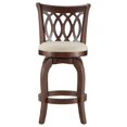 thumbnail image 3 of Weston Home Shapel Swivel Cherry Finish Counter Height Stool, Beige Linen, 3 of 5