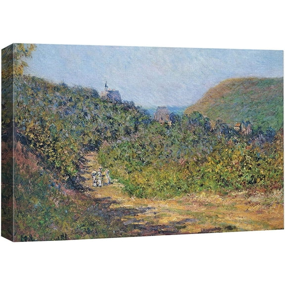 wall26 Canvas Print Wall Art At Petit-Dalles Countryside Claude Monet Nature Illustrations Fine Art Decorative Landscape Multicolor Wilderness Rustic for Living Room, Bedroom, Office - 12"x18&qu