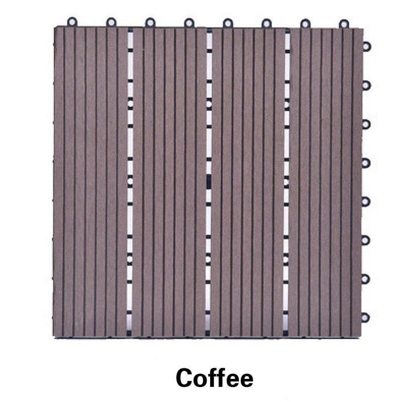 One Piece 300 x 300 mm Interlocking floor tile plastic Wood plastic