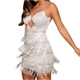 thumbnail image 2 of SMihono Robe d'Été Grande Taille pour Femmes 2023 Mode Paillettes Sans Manches Robe de Soirée Robe Formelle, 2 of 7