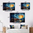 thumbnail image 4 of Designart Train framed wall art decor, Train framed wall Art, Train Rails by Vincent A Yellow and Blue Journey , Extra large Modern White Framed Wall Art, 20x12 inches White Color Frame, 4 of 5