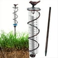 thumbnail image 4 of Pluviómetro en Espiral de Vidrio con Capacidad de 7L,Pluviómetro Colgante de Pájaro de Hierro Fundido,Medidor de Agua de Lluvia para Jardín con de Metal, 4 of 10