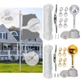 thumbnail image 3 of Heavy Duty Flagpole Accessories Set With 3Inch Anodized Ball 2Inch Truck Nylon Pulley For 1.6-2Inch Outdoor Flagstaffs, 3 of 10