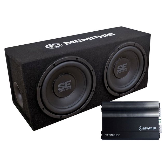 Memphis Audio SE210 Street Edge Bass Package – Dual 10″ Loaded Enclosure with 500W SE2000.1DF Amplifier