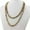 Brown, variant on Handmade Howlite Knot Bead Statement Necklace Natural Stone Beaded Chain Jewelry