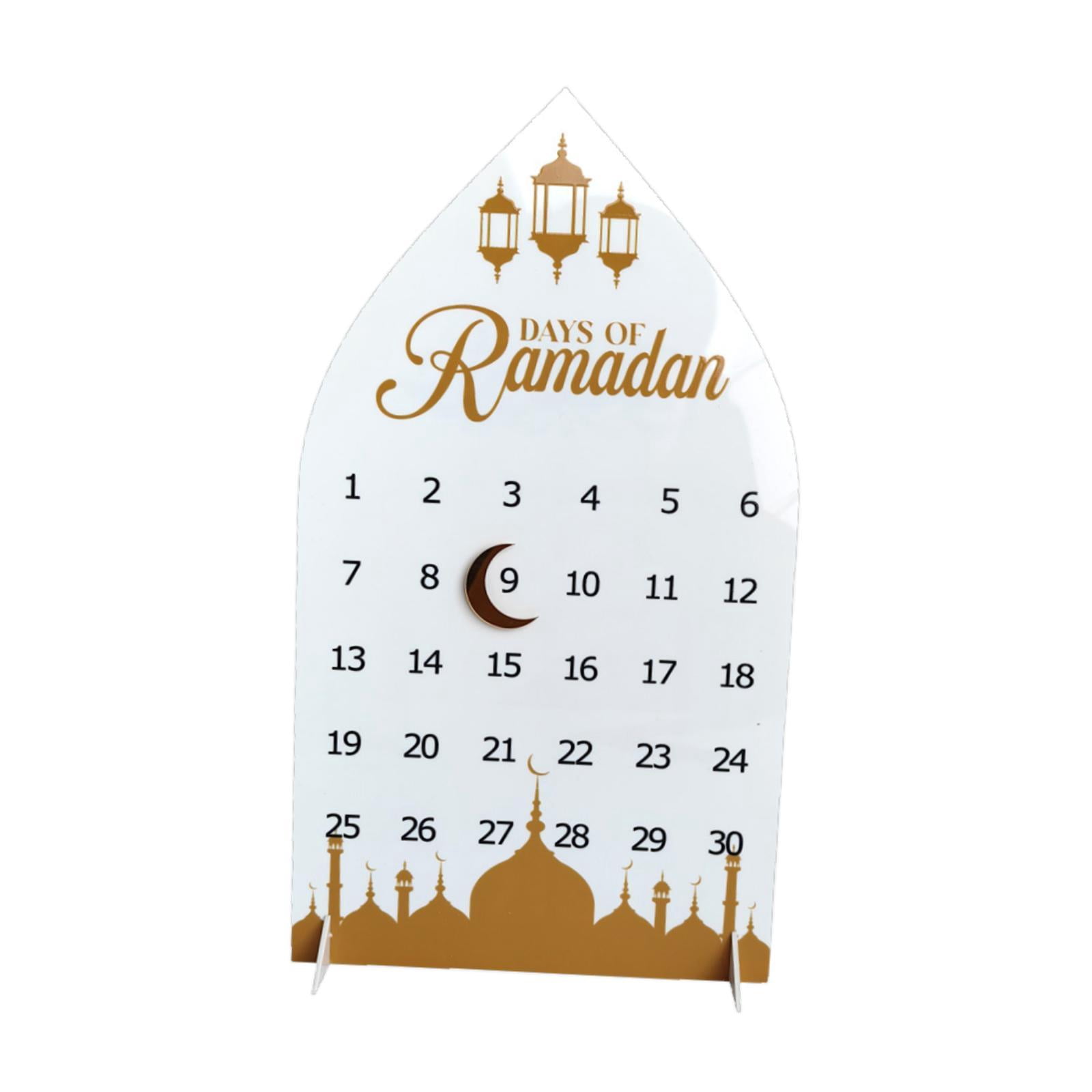 Fai da te EID Mubarak acrilico ornamento Ramadan decorazioni per la casa islamico musulmano parto Eid Mubarak Decor Ramadan Kareem regalo  15