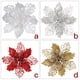 thumbnail image 4 of Kearding 10 Uds. Flores artificiales brillantes decoraciones para árboles de Navidad Navidad Kits de decoración para fiestas, 4 of 6