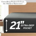 thumbnail image 2 of 4-Piece Twin Bed Sheets Set, 21" Extra Deep Pocket Fitted Sheet Twin, Oversized Flat Sheet, Microfiber Bedding, Steel Blue Pillow Cases Standard Size, Steel Blue Sheets, 2 of 9