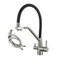 thumbnail image 2 of Purification Kitchen Faucet 3-ways Kitchen Mixer Tap with 2 Handles 2 Outlets Indoor Outdoor High Arch Faucet A with pipes, 2 of 9