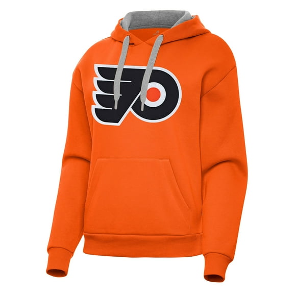 Women's Antigua Orange Philadelphia Flyers Victory Pullover Hoodie