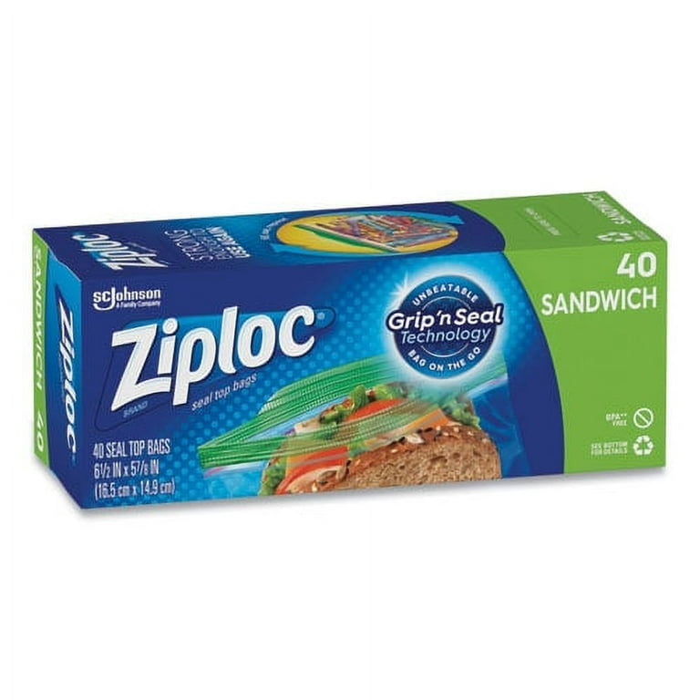 Resealable Sandwich Bags, 1.2 mil, 6.5