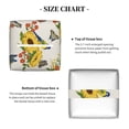 thumbnail image 4 of Goofa Bird Sunflowers Tissue Box Cover PVC Leather Tissue Holder Square Facial Tissue Case Facial Paper Organizer Dispenser for Bathroom, Vanity Countertop, 4 of 8