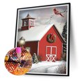 thumbnail image 2 of Taladro de diamante sala de Navidad cardenales nórdicos 5D DIY pintura redonda completa (QQ197) FLhrweasw Nuevo, 2 of 9