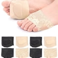 thumbnail image 4 of Aellinatey Nonslip Lace Half Socks Sandal Liners Pressure Relief Foot Cushion For Women, 4 of 11