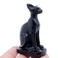 thumbnail image 5 of 1PCS 3" Natural Flame's Stone Cat Skull Quartz Crystal Carved Skull Reiki Healing, 5 of 17