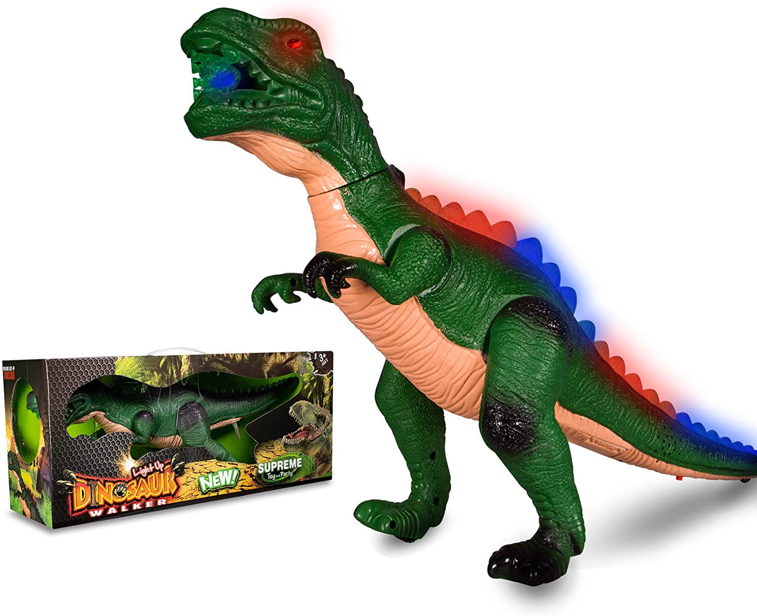 Windy City Novelties LED Lightup Walking & Roaring TRex Dinosaur Toys