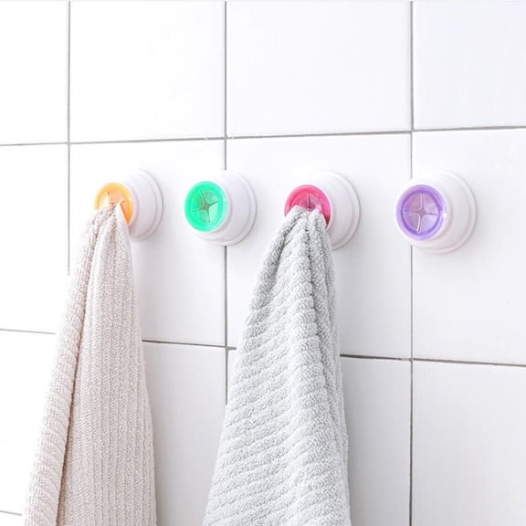 OULII 8pcs Towel Hooks Wall Mount Holding Towels and Cloths Kitchen Accessories Assorted Color