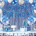 thumbnail image 3 of Decoración de fiesta de cumpleaños, globos de látex, pancarta de globos de feliz cumpleaños con 2 cortinas con flecos de aluminio, 3 of 5
