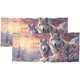 thumbnail image 1 of Cortinas con diseño de lobo para ventanas de cocina, escena invernal, bosque nevado rústico, pino, paisaje natural, privacidad, decorativas, con bolsillo para varilla, cortinas cortas para ventana,, 1 of 6
