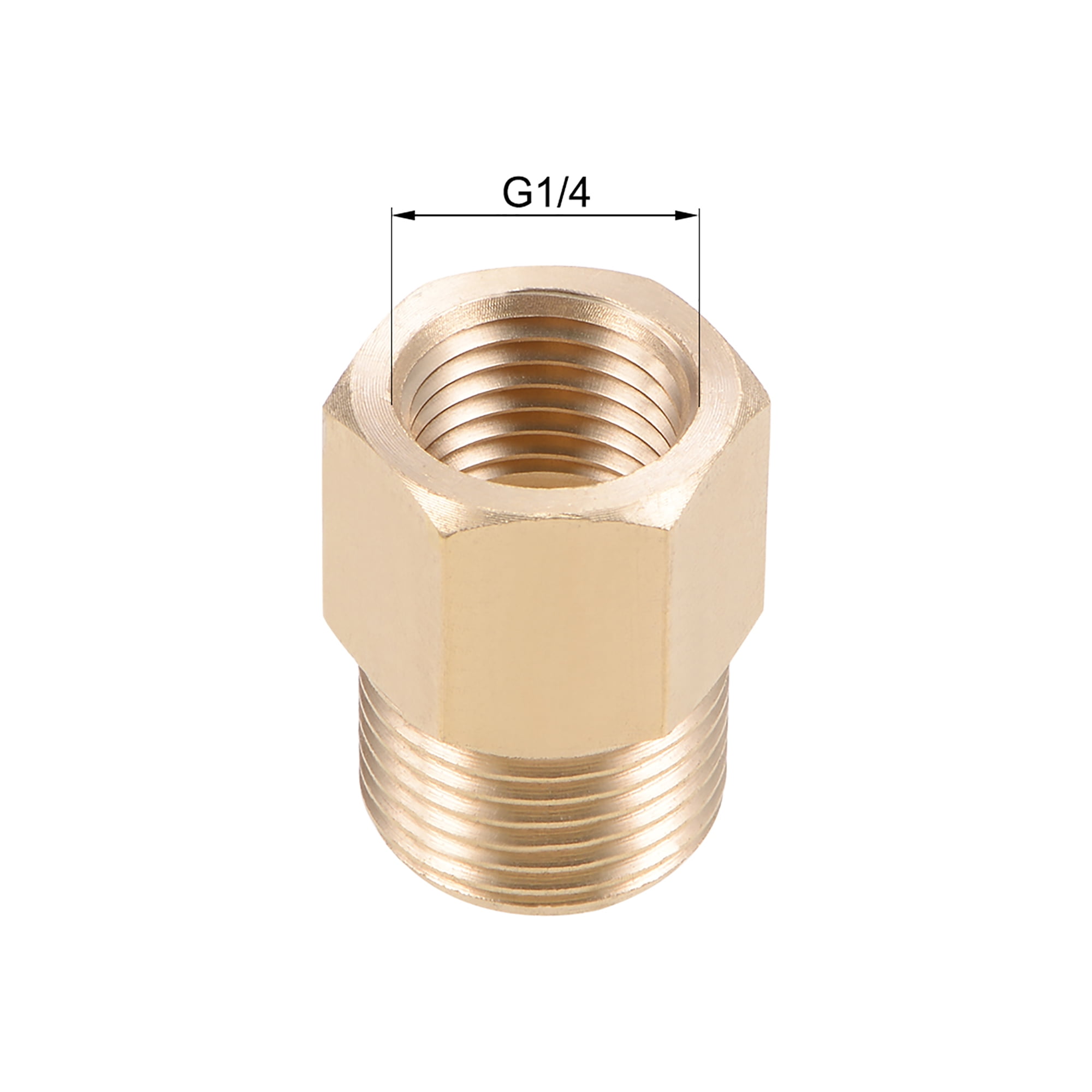 Brass Threaded Pipe Fitting G3/8 Male x G1/4 Female Hex Bushing Adapter 5pcs 