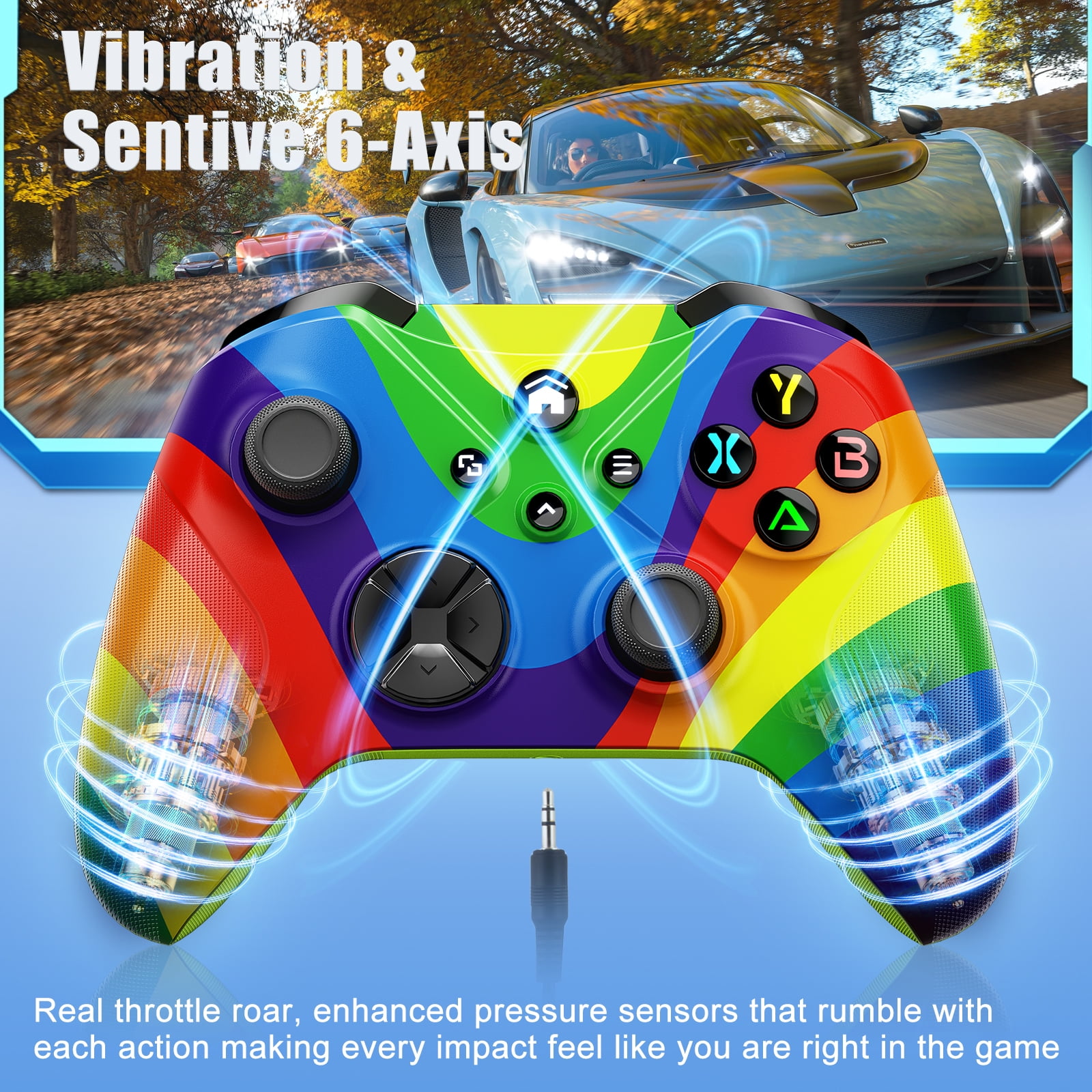 その他 Rainbow controller Portable2+ ver2.5 Bonadget Wireless Xbox One Controller - Rainbow Style