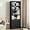 Black, variant on AEGFKD Bookcase with Doors Industrial Bookshelf 11.8in Depth Display Storage Shelves 71.4in Tall Farmhouse Bookcases Wooden 6 Shelf Bookshelvels for Bedroom, Living Room, Home Office