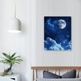 thumbnail image 4 of Autua Night Sky Stars Full Moon Canvas Prints Wall Art Decor 12x16 in, 4 of 5