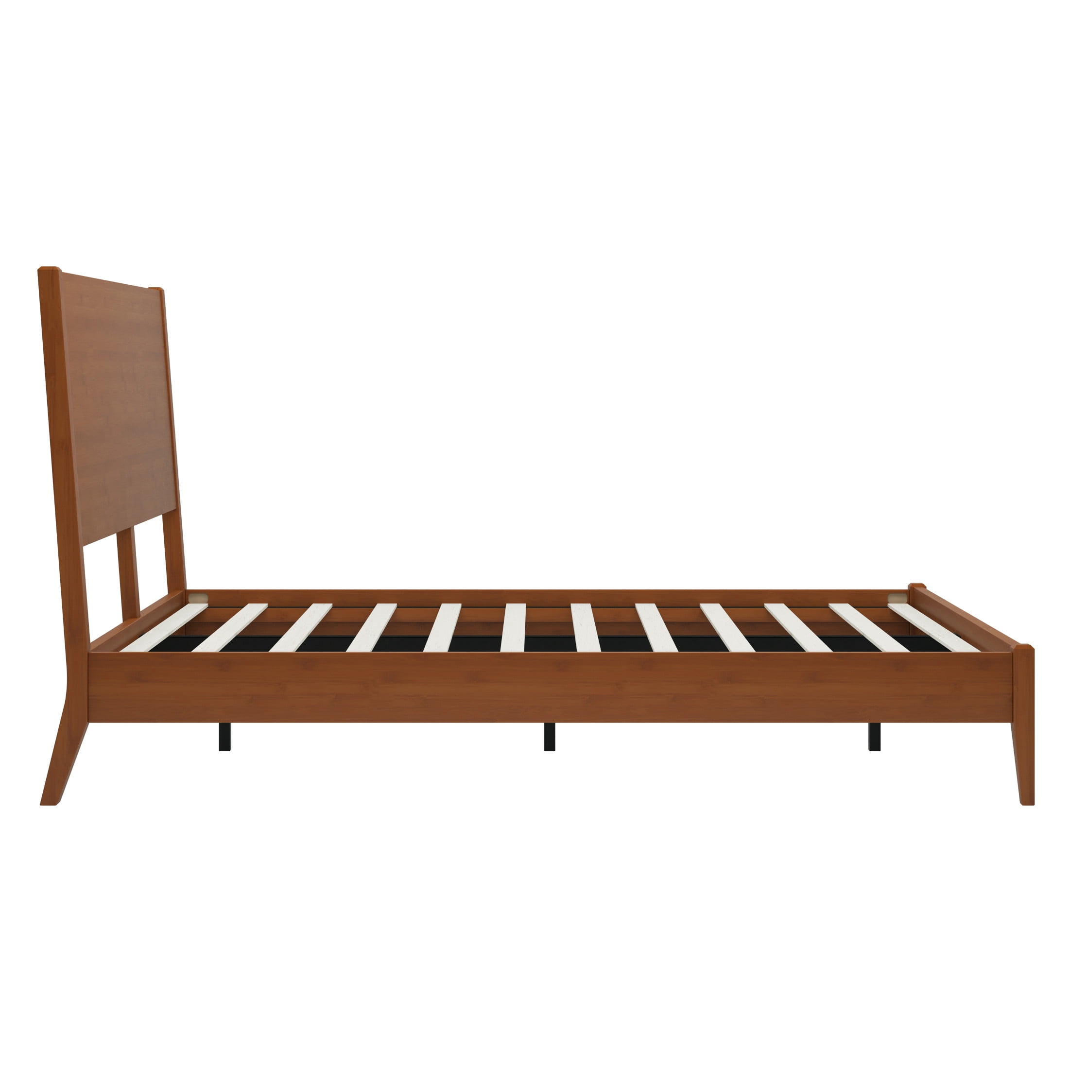 Christopher Knight Home Mid-Century Modern Solid Bamboo Wood Platform Bed, Queen Size, Walnut