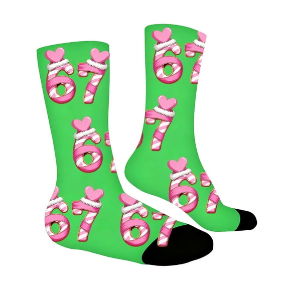 Girls Boys Six Seven Socks Kids Valentines Day 6 7 Meme Novelty Graphic Socks Valentines Day Funny Gifts for Boys Girls