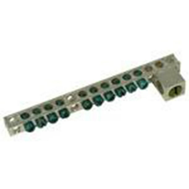 Eaton GBK1020 Ground Bar Kit, 10 Circuits, 4.29", Cu/Al, 2/0 AWG Lug