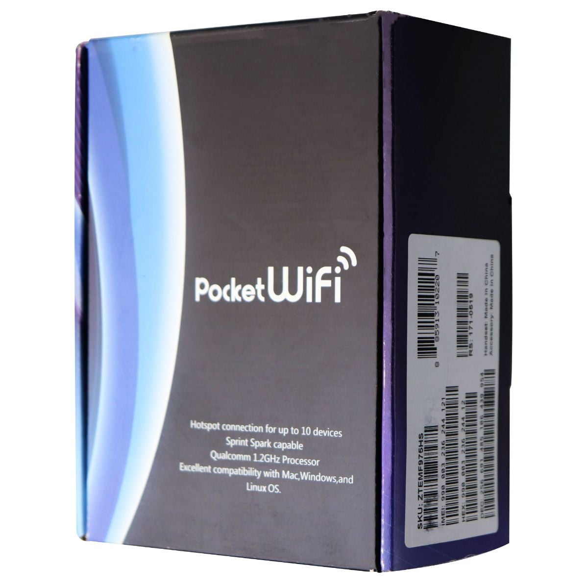 Sprint Pocket Spark Lte Network Mobile Wi Fi Hotspot Ztemf975hs Black Walmart Com Walmart Com