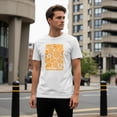 thumbnail image 3 of Smartprints Tropical Energy Pineapple Floral Men's T-Shirt White, Cotton, S, 3 of 4