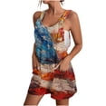 thumbnail image 3 of QATAINLAV Womens Jumpsuit American Flag Patriotic Onesie Shorts with Pocket Linen Summer Sleeveless Rompers 4th of July Outfits Blue XXL Ofertas de Hoy en Liquidación, 3 of 6