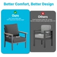 thumbnail image 3 of Muphyers 9 Piece Aluminum Patio Furniture Set, All Weather Patio Conversation Sets, Swivel Rocking Chairs and Ottomans, 5.1" Cushions Outdoor Couch for Porch, Garden, Backyard, Deck,Black, 3 of 15