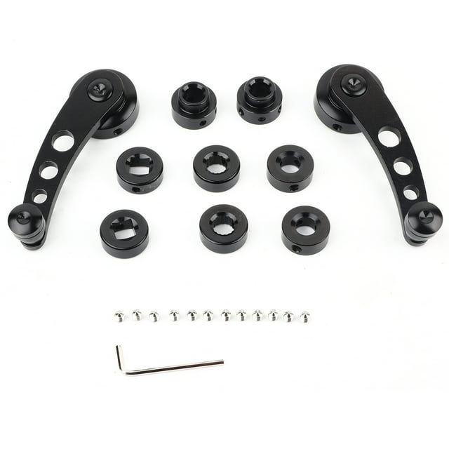 Window Riser Handle, Alloy Window Crank Handle Rustproof For Maintenance Black