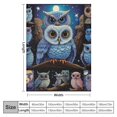 thumbnail image 4 of COMIO  Owl Blanket Owl Gifts for Owl Lovers Women Owl Gifts for Girls Super Soft Sherpa Owl Throw Blankets (Blue), 4 of 6