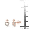 thumbnail image 5 of aaXia 10K Rose Gold Diamond Accent Heart Stud Earrings, 5 of 5