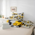 thumbnail image 6 of Manfei Kids Construction Vehicles Bedding Comforter Set 7pcs for Boys, Tractor Bulldozer Full Bedding Set, Truck Excavator Fitted Sheet Flat Sheet, Ultra Soft Home Decor, 6 of 8